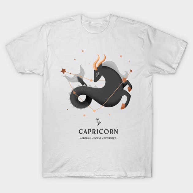 Capricorn Constellation Zodiac Series T-Shirt by paulineberger